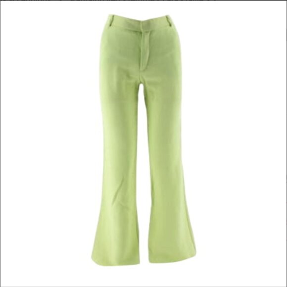 Zara Light Green Flared Pants XS New Without Tags NWT 💚 - Picture 1 of 5